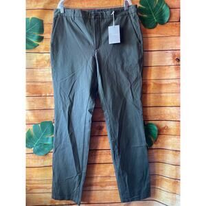 Everlane Uniform Performance Chino 36x 32 Slim Fit Stretch Pants Olive Green